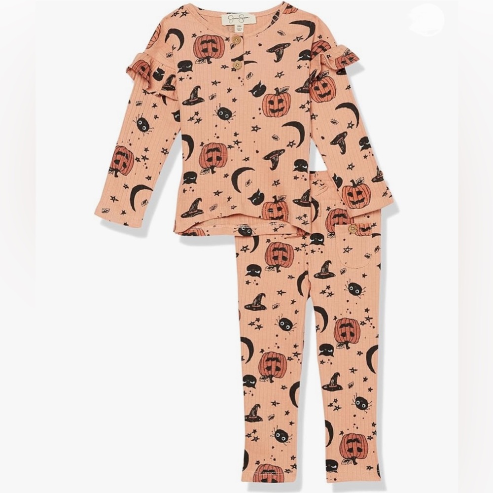 Jessica Simpson Orange Halloween Set Size 2T